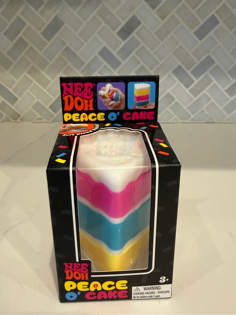 Peace O' Cake Colorful Play Dough Cake - Pink, Blue, Yellow, White
